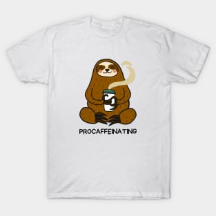 Procaffeinating | Procrastinator Coffee Pun T-Shirt